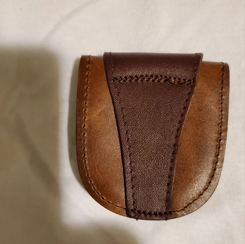 Leather coin pouch from Ecuador